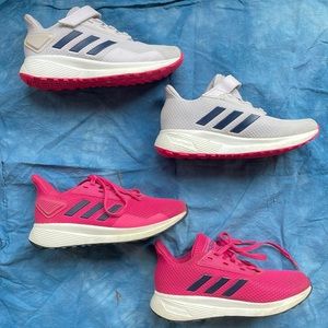 Adidas Sneakers - Kids size 13 - 2 pairs pink and white